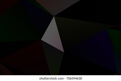 Dark Silver, Gray vector triangle mosaic background. Shining illustration, which consist of triangles. The textured pattern can be used for background.