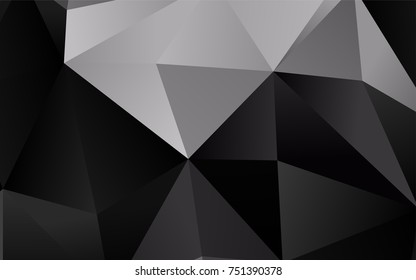 Dark Silver, Gray vector triangle mosaic pattern. Glitter abstract illustration with an elegant design. The completely new template can be used for your brand book.