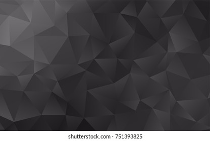 Dark Silver, Gray vector triangle mosaic background. Glitter abstract illustration with an elegant design. The best triangular design for your business.