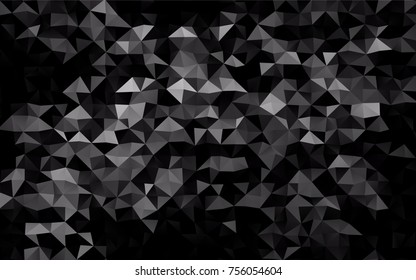 Dark Silver, Gray vector triangle mosaic pattern. Brand-new colored illustration in blurry style with gradient. The template can be used as a background for cell phones.