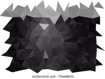 Dark Silver, Gray vector triangle mosaic template. Modern geometrical abstract illustration with gradient. Triangular pattern for your business design.