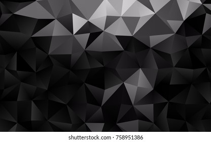 Dark Silver, Gray vector triangle mosaic template. Brand-new colored illustration in blurry style with gradient. Brand-new design for your business.