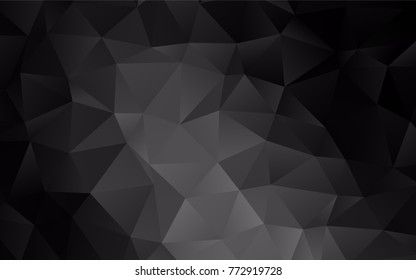 Dark Silver, Gray vector triangle mosaic pattern. A sample with polygonal shapes. A completely new design for your business.