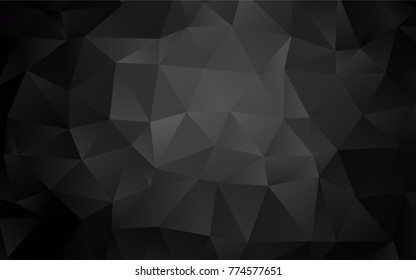 Dark Silver, Gray vector triangle mosaic background. Geometric illustration in Origami style with gradient.  A completely new design for your business.