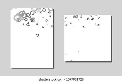 Dark Silver, Grayvector background for presentations. Blurred decorative design in abstract style with textbox. Completely new template for your brand book.