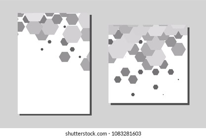 Dark Silver, Grayvector background for presentations. Glitter abstract design concept with text box. Pattern for ads, leaflets, labels of your business.