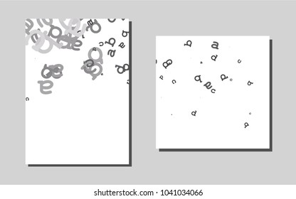 Dark Silver, Grayvector banner for websites. Abstract booklet on colored background with gradient. Beautiful design for cover of notepads.