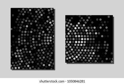 Dark Silver, Grayvector banner for websites. Glitter abstract design concept with text box. New design for a poster, banner of your website.