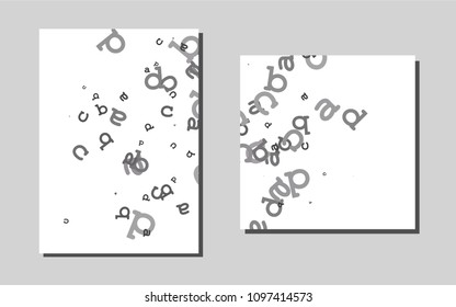 Dark Silver, Grayvector banner for websites. Abstract booklet on colored background with gradient. Pattern for beautiful business cards, folders.