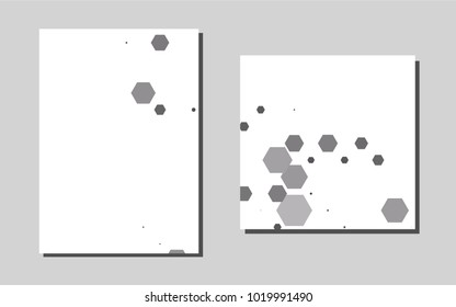 Dark Silver, Grayvector brochure for ui, ux design. Modern abstract design concept with colorful gradient. Pattern can be used as a template for calendars.