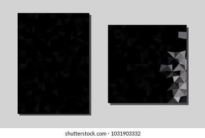Dark Silver, Grayvector brochure for ui, ux design. Beautiful colored sample in A4 size. The pattern can be used for any ad, booklets.