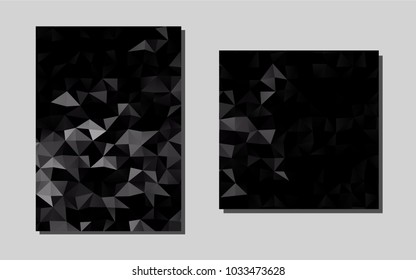 Dark Silver, Grayvector brochure for ui, ux design. Web interface on abstract background with colorful gradient. The pattern can be used for any ad, booklets.