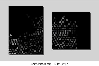 Dark Silver, Grayvector brochure for ui, ux design. Blurred decorative design in abstract style with textbox. Pattern for ads, leaflets, labels of your business.