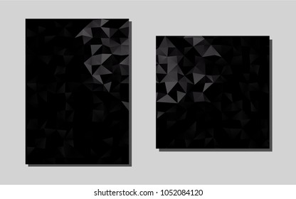 Dark Silver, Grayvector brochure for ui, ux design. Beautiful colored sample in A4 size. Pattern for ads, leaflets, labels of your business.