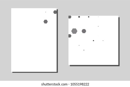 Dark Silver, Grayvector brochure for ui, ux design. Web interface on abstract background with colorful gradient. Completely new template for your brand book.