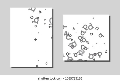 Dark Silver, Grayvector brochure for ui, ux design. Blurred decorative design in abstract style with textbox. The pattern can be used for any ad, booklets.