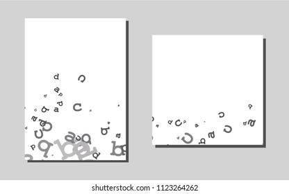 Dark Silver, Grayvector brochure for ui, ux design. Abstract booklet on colored background with gradient. New design for a poster, banner of your website.