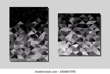 Dark Silver, Grayvector cover for Envelopes. Web interface on abstract background with colorful gradient. Pattern for beautiful business cards, folders.