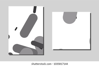 Dark Silver, Grayvector cover for Envelopes. Booklet with textbox on colorful abstract background. Beautiful design for cover of notepads.