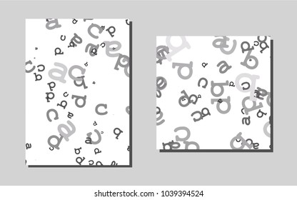 Dark Silver, Grayvector cover for Envelopes. Web interface on abstract background with colorful gradient. The pattern can be used for any ad, booklets.