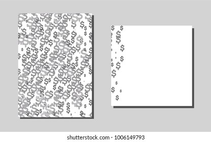 Dark Silver, Grayvector layout for Leaflets. Abstract booklet on colored background with gradient. The pattern can be used for any ad, booklets.