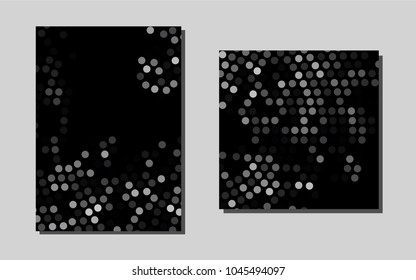 Dark Silver, Grayvector layout for Leaflets. Glitter abstract design concept with text box. Pattern can be used as a template for calendars.