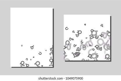 Dark Silver, Grayvector layout for Leaflets. Beautiful colored sample in A4 size. The pattern can be used for any ad, booklets.