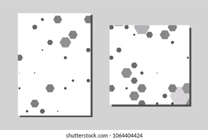 Dark Silver, Grayvector layout for Leaflets. Glitter abstract design concept with text box. Pattern can be used as a template for calendars.