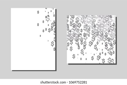 Dark Silver, Grayvector layout for Leaflets. Web interface on abstract background with colorful gradient. Pattern for beautiful business cards, folders.