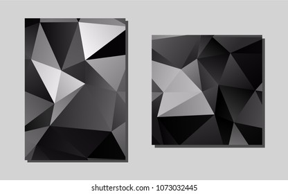 Dark Silver, Grayvector layout for Leaflets. Beautiful colored sample in A4 size. Beautiful design for cover of notepads.