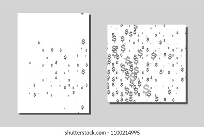 Dark Silver, Grayvector layout for Leaflets. Abstract booklet on colored background with gradient. Beautiful design for cover of notepads.