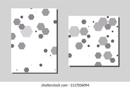 Dark Silver, Grayvector layout for Leaflets. Beautiful colored sample in A4 size. Pattern for beautiful business cards, folders.