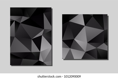 Dark Silver, Grayvector pattern for posters. Glitter abstract design concept with text box. Pattern for beautiful business cards, folders.