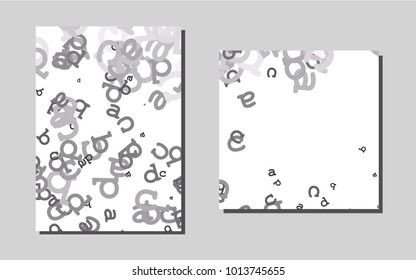 Dark Silver, Grayvector pattern for posters. Glitter abstract design concept with text box. The pattern can be used for any ad, booklets.