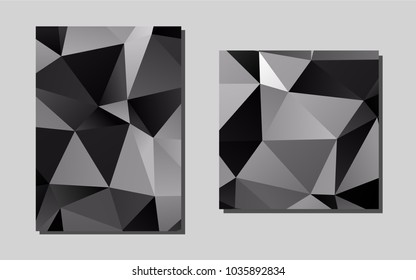 Dark Silver, Grayvector pattern for posters. Abstract booklet on colored background with gradient. Completely new template for your brand book.