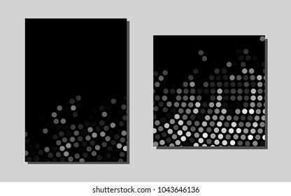 Dark Silver, Grayvector pattern for posters. Abstract booklet on colored background with gradient. Completely new template for your brand book.