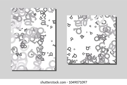 Dark Silver, Grayvector pattern for posters. Glitter abstract design concept with text box. The pattern can be used for any ad, booklets.
