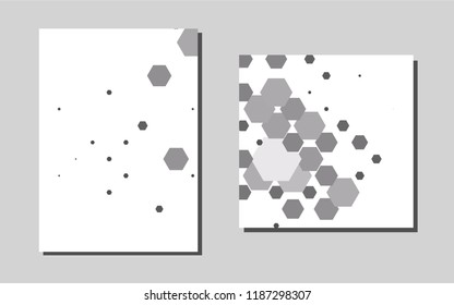 Dark Silver, Grayvector pattern for posters. Blurred decorative design in abstract style with textbox. Beautiful design for cover of notepads.