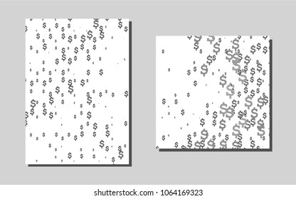 Dark Silver, Grayvector template for landing pages. Glitter abstract design concept with text box. Pattern can be used as a template for calendars.