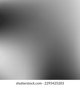 Dark Silver Grey Black Blurred Texture. Monochrome Smooth Digital Empty Gradient Mesh. Minimal Vector Liquid Aluminium Blurry Wallpaper. Metallic Trendy White Watercolor Gradient Backdrop.
