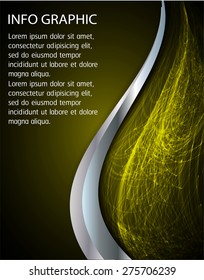 dark silver yellow Light Abstract Technology background computer graphic website internet and business. vector illustration. text box. Brochure. card. banner flyer magazine. Design label.
