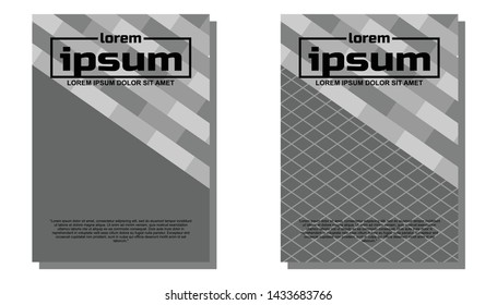 Dark Simple Geometric Background, Book Cover, Brochure, Flyer and Banner Design Template