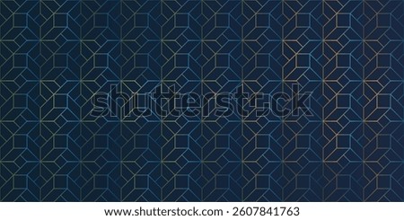 Dark Simple Minimalist Modern Style 3D Transparent Line-art, Rectangular Grid Pattern - Editable Abstract Geometric Background Design, Vector Template