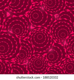 Dark Simple Rose Stylized Seamless Pattern with Abstract Simple Rose Silhouette. Vector Stylish Texture