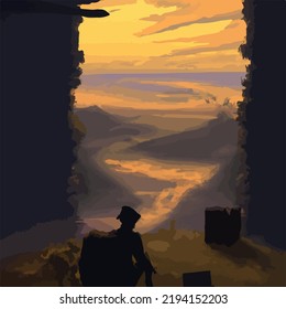 A dark and sinister surreal landscape