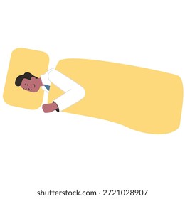 Un hombre de piel oscura durmiendo en la cama