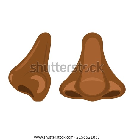 Dark skinned nose icon african american vector illustration design set