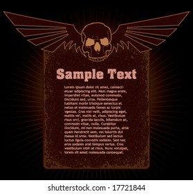 Dark skull banner
