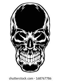 Dark Skull Vector Element