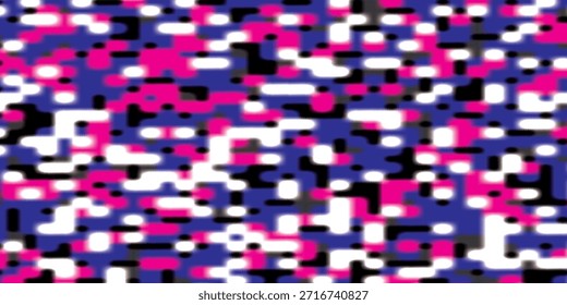 Patrón geométrico Abstractas del mosaico del cielo oscuro pixelado con los fragmentos cuadrados, píxeles aleatorios del punto de 8 bits, efecto repetible de la baja resolución, textura retro de 8 bits de Japón viejo, estilo del juego